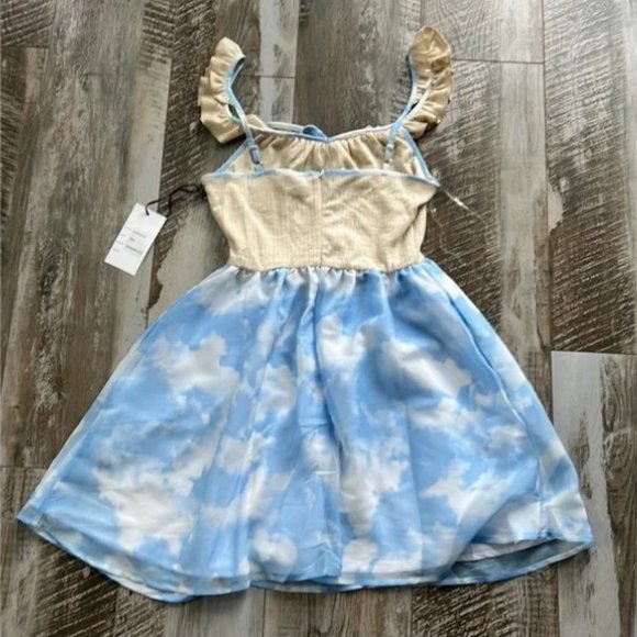 π Rainbow Cloud Sundress - UNIQUE VINTAGE (1X) - Picture 2 of 2
